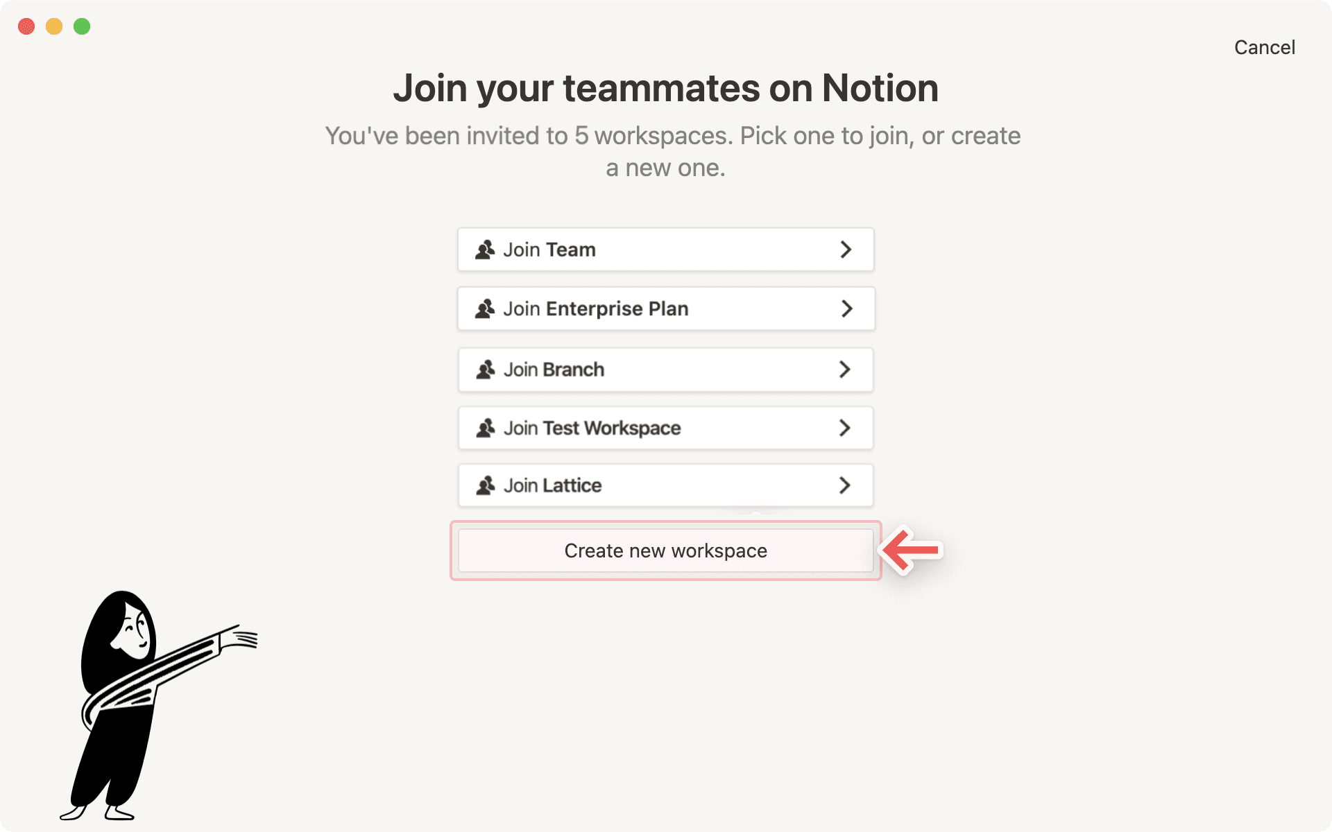 Create new workspace