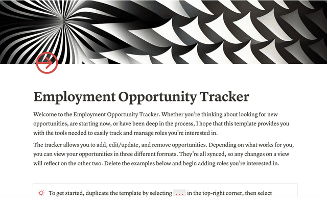 Employment Opportunity Tracker