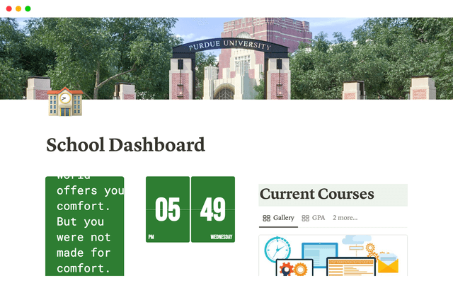School Dashboard